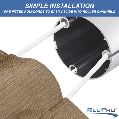 RecPro RV Awning Fabric Replacement | Width Options from 8 to 22 Feet | Variety of Color Options | 8' (96") Length RV Awning Replacement | Premium Vinyl (17' - Actual Width 16' 1", Tan/Camel Fade)