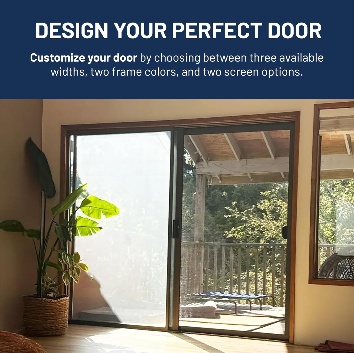 RiteScreen KD Mfit Sliding Screen Door Replacement, Ready-to-Assemble, Easy DIY, Bronze, 48" - PetScreen – Adjustable Patio Screen Door Kit for Openings 78” - 81” Tall – Fits 95% of Doors in U.S.