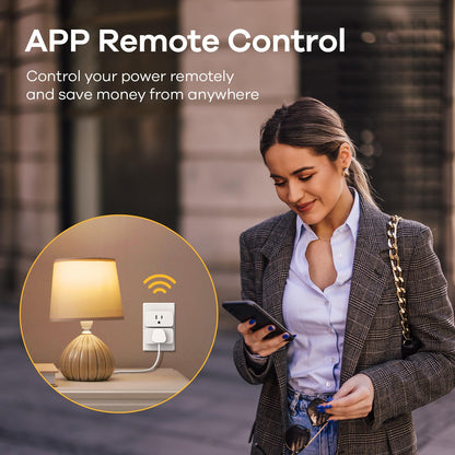 Linkind Matter Smart Plug, Work with Apple Home, Siri, Alexa, Google, SmartThings, Smart Outlet 15A/1800W Max, Smart Home Automation, APP Remote Control,Timer&Schedule, 2.4G Wi-Fi Only, 4 Pack
