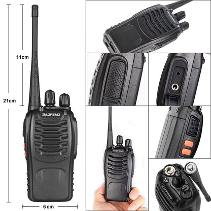 Baofeng Walkie Talkies Two-Way Radios bf-888s for Adults Long Range Rechargeable Communicator Handheld Professional UHF Interphone 10 Pack Walky Talky Set with Earpiece,Li-ion Battery and Charger