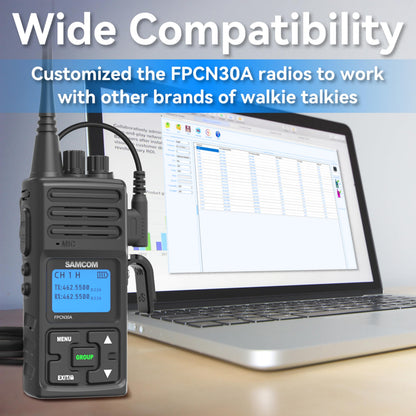 SAMCOM Two Way Radio with Shoulder Speaker Mic,5W High Power 2 Way Radios Long Range Walkie Talkie earpiece with mic for Adults Construction Site School Security(4 Pack)