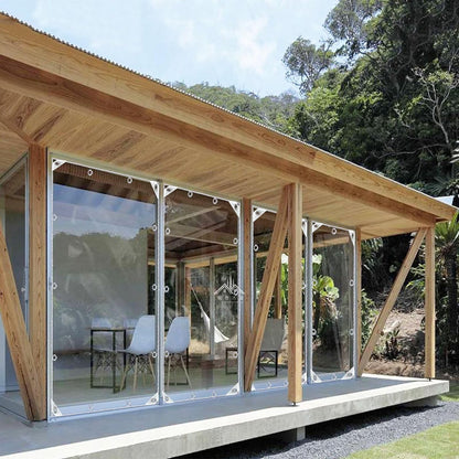 LC&QS Clear Tarps Heavy Duty PVC, Transparent Tarp Durable Waterproof Dustproof Windproof, Tarpaulin with Grommets & Ropes for Greenhouse, Patio, Garden, Pavilion, Chicken, Porch, Outdoor (10' x 12')