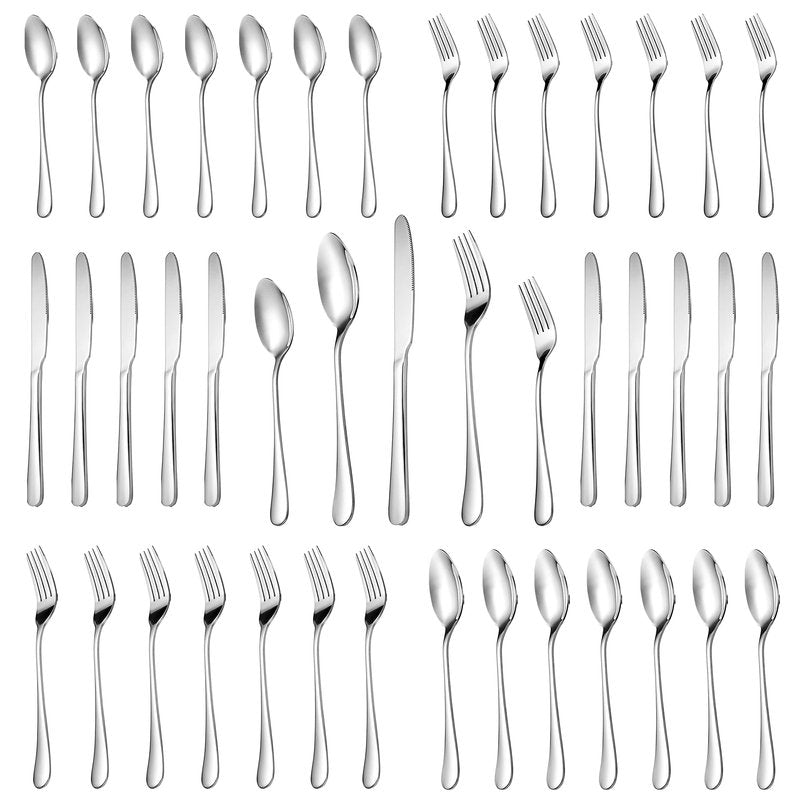 MUTNITT 30 Pcs Silverware Set Service for 6,Premium Stainless Steel Flatware Set,Mirror Polished Cutlery Utensil Sets,Durable Kitchen Eating Tableware Sets,Include Fork Knife Spoon,Dishwasher Safe