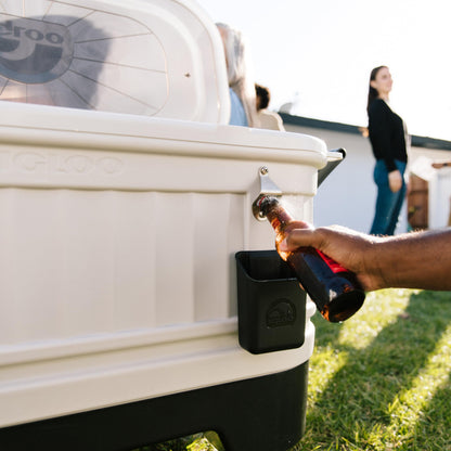 Igloo Party Bar 125 Qt Cooler with Wheels | Insulated Rolling Ice Chest | Light Gray
