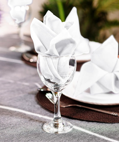Utopia Home White Cloth Napkins (12 Pack, 17x17 Inches), Ideal Dinner Napkins for Party, Wedding and Lunch/Dinner