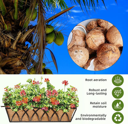 Skiennix Pre-Formed Coco Fiber Liners - Eco-Friendly Replacement for Planters & Baskets | 24-Inch, 2-Pack