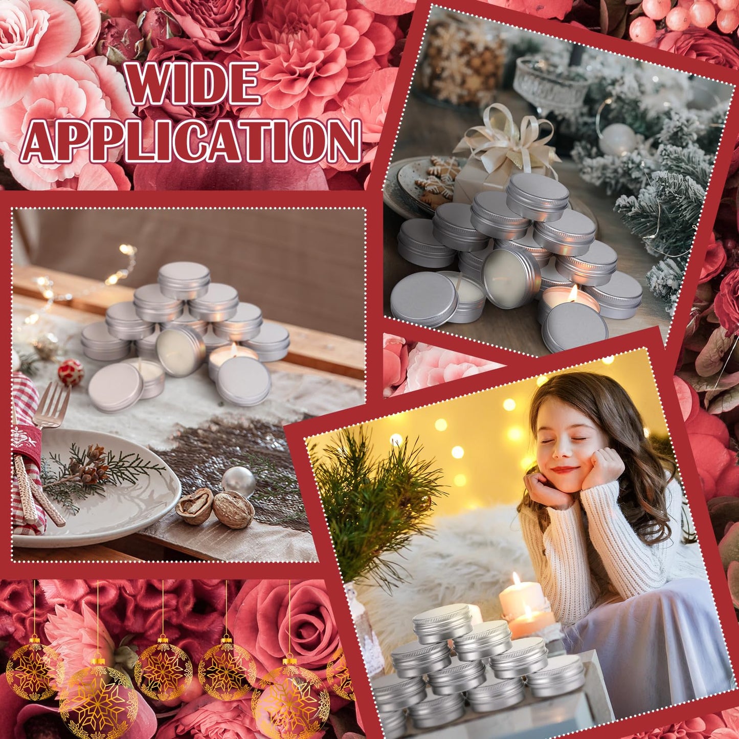 MTLEE 50 Pcs Wedding Scented Candles Gift Travel Tin Candle Aromatherapy Candle for Christmas Winter Baby Shower Favors Wedding Gifts