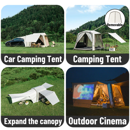 Naturehike Car Camping Inflatable Tent, 4 Ways to Use - Easy Setup SUV Tent for Family Camping, Waterproof & Sun Block Car Shade with Screen for Outdoor Cinema, Pinic, Fishing, with Storage Bag