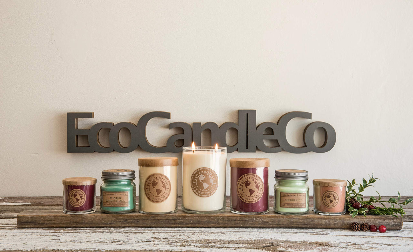 ECO CANDLE CO. Recycled Candle, Sanctuary, 6 oz. - 100% Soy Wax, No Lead, Kraft Paper Label & Lid, Hand Poured, Phthalate Free, Made from Midwest Grown Soybeans, All Natural Wicks