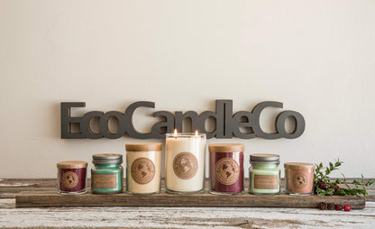 ECO CANDLE CO. Recycled Candle, Sanctuary, 6 oz. - 100% Soy Wax, No Lead, Kraft Paper Label & Lid, Hand Poured, Phthalate Free, Made from Midwest Grown Soybeans, All Natural Wicks