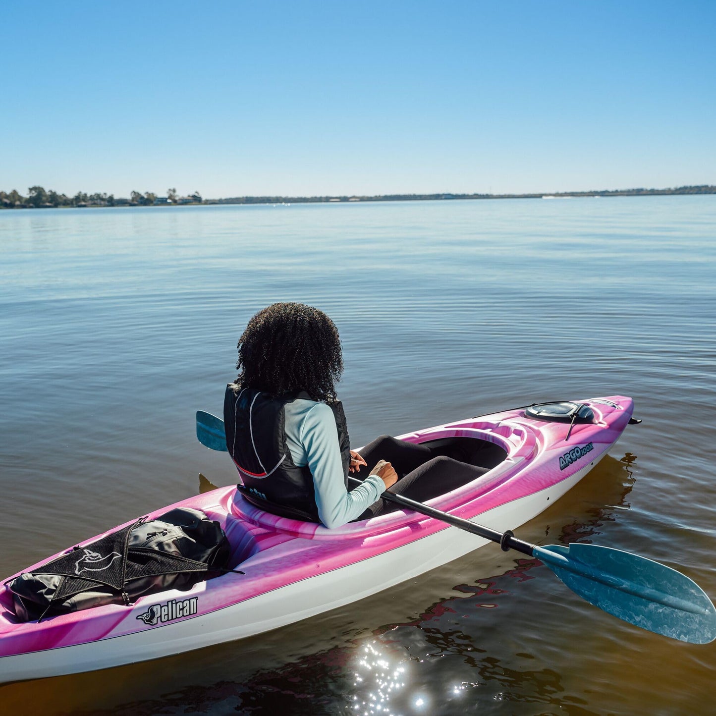Pelican Argo 100X - Recreational Sit in Kayak - Fade Magenta White - Lightweight Patented Ram-X™ Material - Ergoform™ Seating System - 10 ft