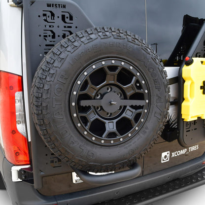 Westin 59-752295 XTS Rear Bumper Tire Carrier Kit fits 2019-2023 Sprinter 1500 2019-2026 Sprinter 2500 3500 3500XD 2019-2020 Sprinter 4500
