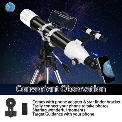 Hawkko Telescope, 90mm Aperture 900mm Astronomical Refractor Telescope for Adults High Powered - Multi-Coated Professional Telescopes for Astronomy Beginners with AZ Mount, Carry Bag, Phone Adapter