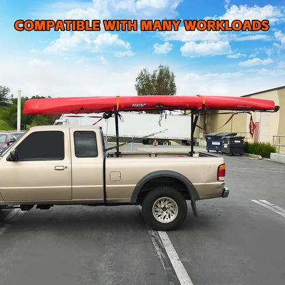 MAXXHAUL Heavy Duty Truck Ladder Rack - Side Mount Alloy Steel, Adjustable 19-34 Inch Arms, 250 lb Capacity, Powder Coat Finish (70233)