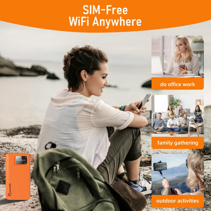 RoamWiFi 4G LTE WiFi Hotspot Router, Portable Mobile Hotspot Device for International Travel, Pocket WiFi No SIM Card Needed, Connect 10 Devices, 10GB Local Data Included, 170+ Countries Coverage