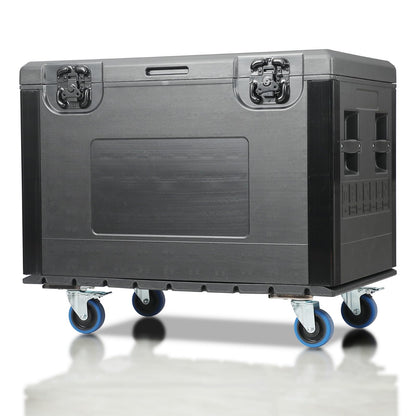 ECGOIOE Cable Trunk Road Case with Wheels 35" x 22" x 24" Professional Stackable Heavy Duty ATA Rolling Road Case for DJ Equipment Storage Transport Touring with Casters