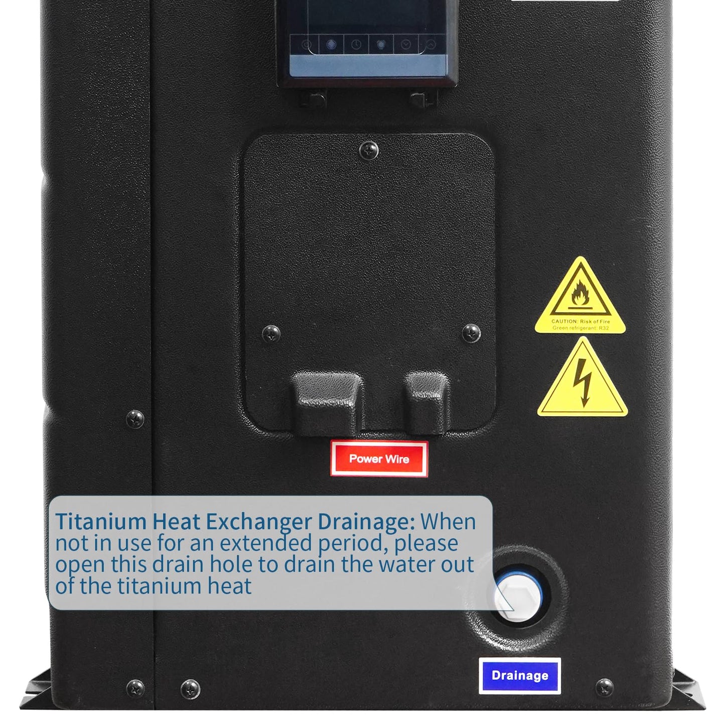 DOEL Swimming Pool Heat Pump, 44000BTU Full DC Inverter Pool Heater for 8000 Gallons Above and In Ground Pools and Spas, 13kW High Efficiency Pool Heater with WiFi Smart Control Panel, 220-240v