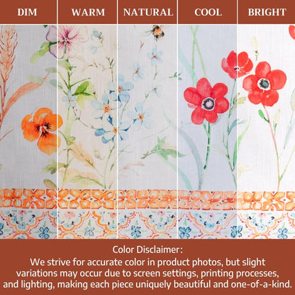 Maison d' Hermine Table Cloth Round Table 100% Cotton 69 Round Inches Tablecloth Reusable Decorative for Dining Kitchen Room Farmhouse Home Gifts for Mothers Day Spring Summer - Summer Whisper