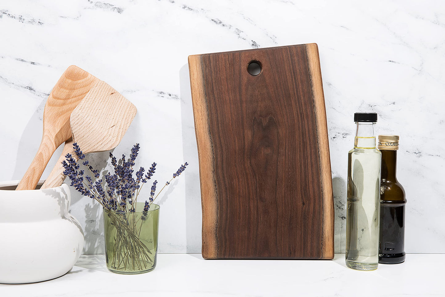 Live Edge Black Walnut Cutting Board – Amish Handmade in USA, One-of-a-Kind Charcuterie & Serving Board, Sustainably Harvested American Hardwood, X-Large 10" x 20" | ArborDown