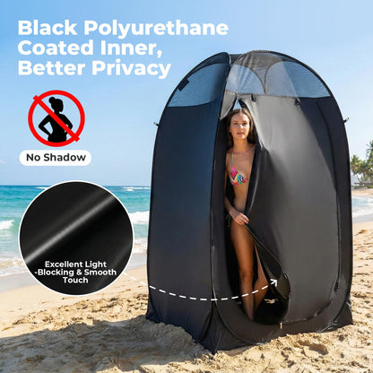 Alvantor® Shower Tent Pop Up Changing Room Outdoor Shower Enclosure Pop Up Privacy Tent Toilet Shelter Camping Dressing Room Portable Teflon Coating Fabric 4’x4’x7' Patent Pending