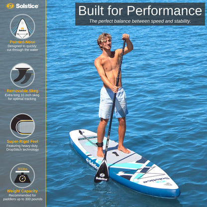 Solstice Watersports Islander Inflatable Stand-Up Paddle Board Kit (11'2 x 31'' x 6'')