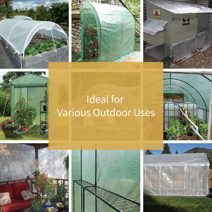 GUARD SHIELD Clear Green Tarp Heavy Duty 20x30 Feet Waterproof for Greenhouse Outdoor Garden Poly Cover UV Resistant 3x3 Weave 10mil