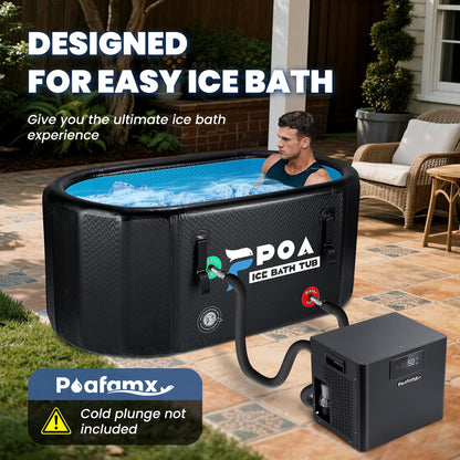 Water Chiller 1/3HP & 206Gal Ice Bath Tub for Recovery Cold Water Therapy Outdoor Indoor Use