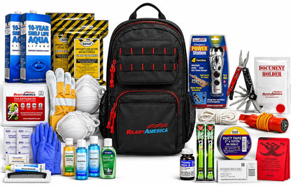 Professional Emergency Survival Kit, 2-Person, 72-Hour, 3-Day Earthquake Emergency Kit Backpack for Disaster Preparedness, Ready America 70481