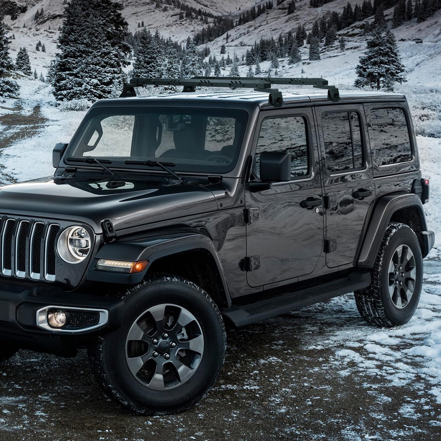 XOOKUN Max Loading 420-POUND Heavy Duty Roof Rack Cross Bars Fit for Jeep Wrangler JL JK Gladiator JT 2007-2024,(2 & 4 Door) Steel Crossbars Rooftop Cargo Bag Kayak Bike Carrier