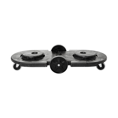 Rubbermaid Commercial Products Dolly for BRUTE Trash Can Wheels Black for Restaurants/Back of House/Offices/Warehouses/Airports/Commercial Environments