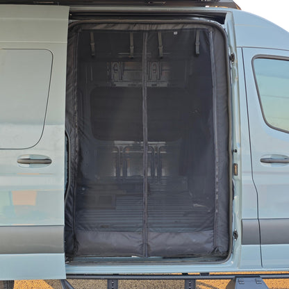VANNCAMP Magnetic Sliding Door Bug Screen for Ram ProMaster High Roof Van,2014-2026, Weighted Bottom, Hands Free Entry, Center Magnetic Closure