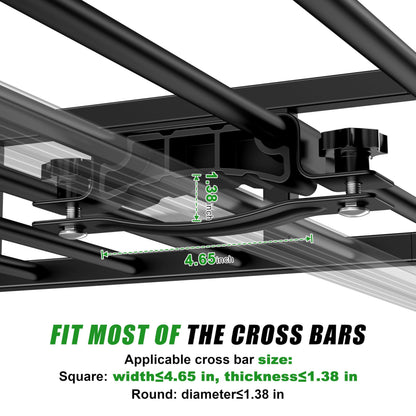 Folews 64 x 39 x 6 Inch Roof Basket, Heavy Duty 300LB Roof Rack Cargo Carrier Universal Rooftop Cargo Basket Steel Luggage Holder for Car, SUV, Truck & Pickup