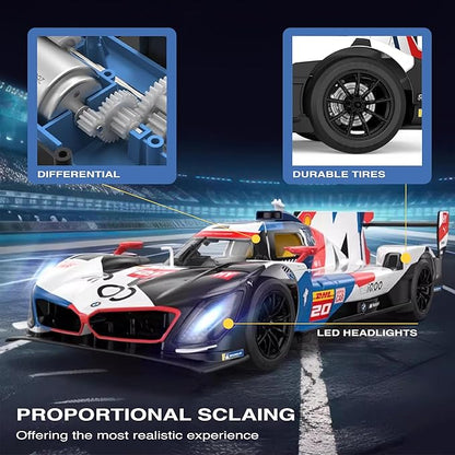 Voltz Toys 1/14 Scale Le Mans RC Car Licensed Le Mans Series Remote Control Toy Car Model for Kids and Adults with Open Doors and Lights Gift for Kids and Adult (BMW M Hybrid V8 LMDH)