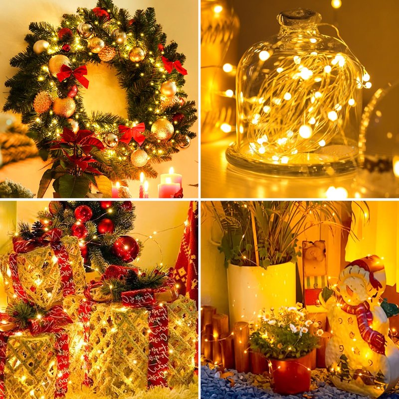 Fairdeer 12 Pack Fairy Lights Battery Operated - 7ft 20 Led Twinkle Lights 3 Modes, Bulk Mini String Lights Waterproof for Mason Jars Vases DIY Party Wedding -Warm White & Cold White