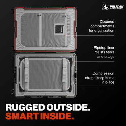 Pelican ATX Luggage Hard Case Luggage with Wheels - Waterproof Hardshell - Medium Size (25 Inch) Check-In Suitcase (Charcoal)