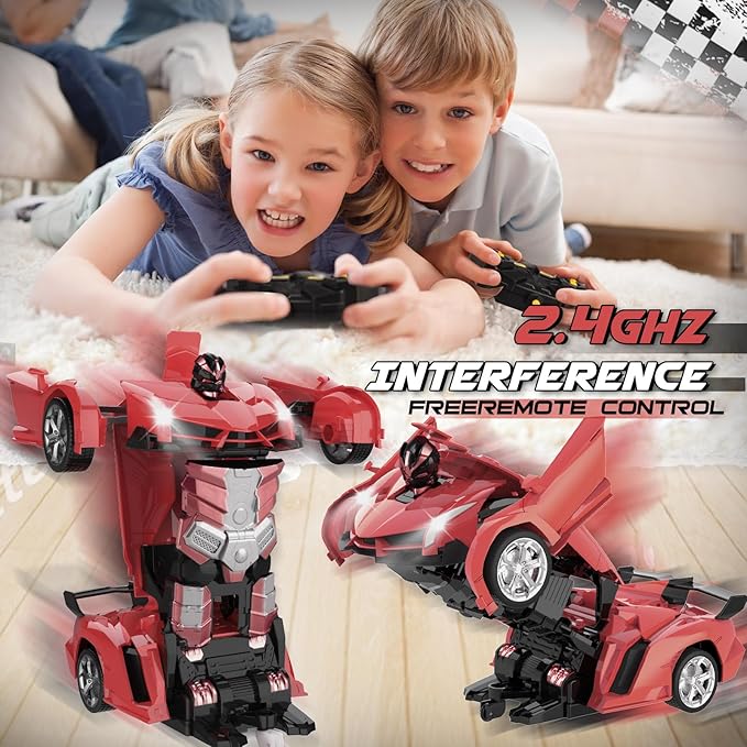 Transform Remote Control Car Toy for Kids 4 5 6 7 8 Remote Control Car for Boys 4-7 Transform Cars for Boys 4-6 Toy Car 5 Year Old Boy Toys for 3 4 5 6 7 8 9 10 11 12 Years Old Boy