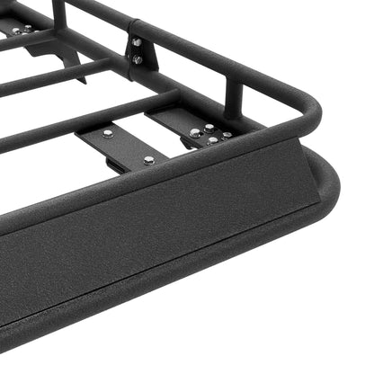 ALMULOO Roof Rack Cargo Basket Compatible with 1984-2001 Jeep Cherokee XJ Rooftop Rack Luggage Baggage Steel Black 140lbs