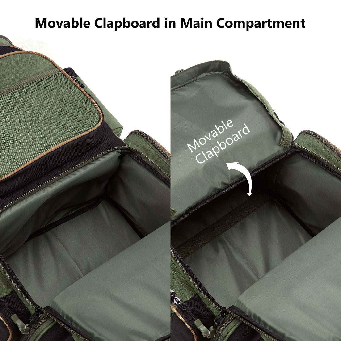 BASSDASH Fishing Tackle Backpack Water Resistant Tactical Bag Soft Tackle Box with Rod Holder and Protective Rain Cover