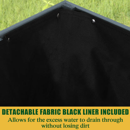 Yardenaler 6x3x2FT Raised Garden Bed with Legs, Large Outdoor Elevated Wood Planted Box with Liner for Vegetable, Flower, Backyard, Patio, Gray