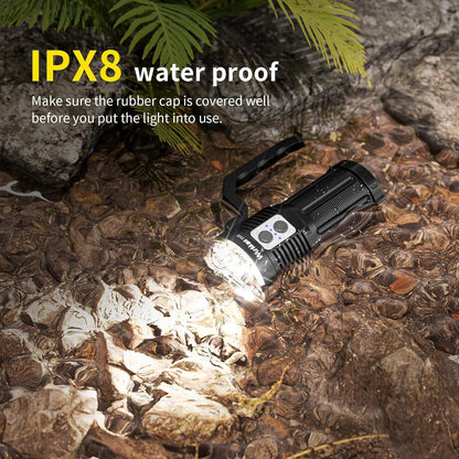 Wurkkos TS32 Super Bright 12,000 Lumen Flashlight, High Powerful Rechargeable LED Flashlight with IPX8 Waterproof and Discharge, for Outdoor Camping Hunting Searching (519A)