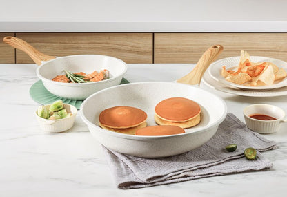 SENSARTE Nonstick Ceramic Cookware Set, 13-Piece Non-toxic Pots and Pans Set, Healthy Kitchen Cooking Set with Stay-Cool Handles, Silicone Tools and Pot Protectors, PFAS Free