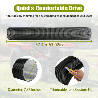 Heavy Duty 8 Inch x 8 Foot Leaf Vacuum Hose, Flexible PVC Replacement Part for DR Trac Vac Cyclone Agri-Fab, Universal Grass Catcher Bagger Attachment for Lawn Vacuums and Leaf Collection Systems