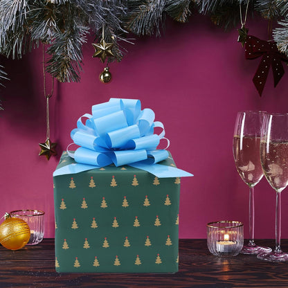Pull Bow by Large | 12-Inch Light Blue Gift Bow Set - Perfect for Presents, Parties & Decorations