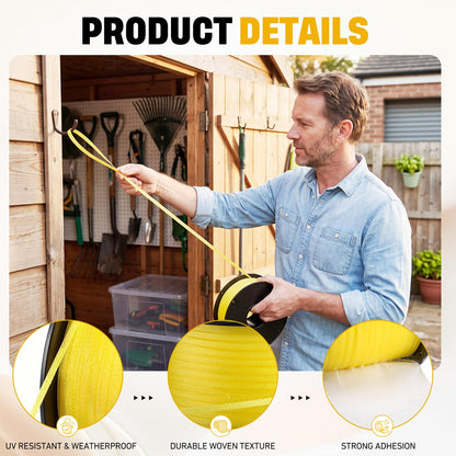 Mysora 2 Pcs Sticky Fly Strip Rolls 2500 ft Extra Long Ribbon Tape, Non-Toxic Sticky Hanging Strips for Gnat Fruit Mosquito Bug Catchers for Housefly Home Horse Barn Plant Garden Indoor Outdoor