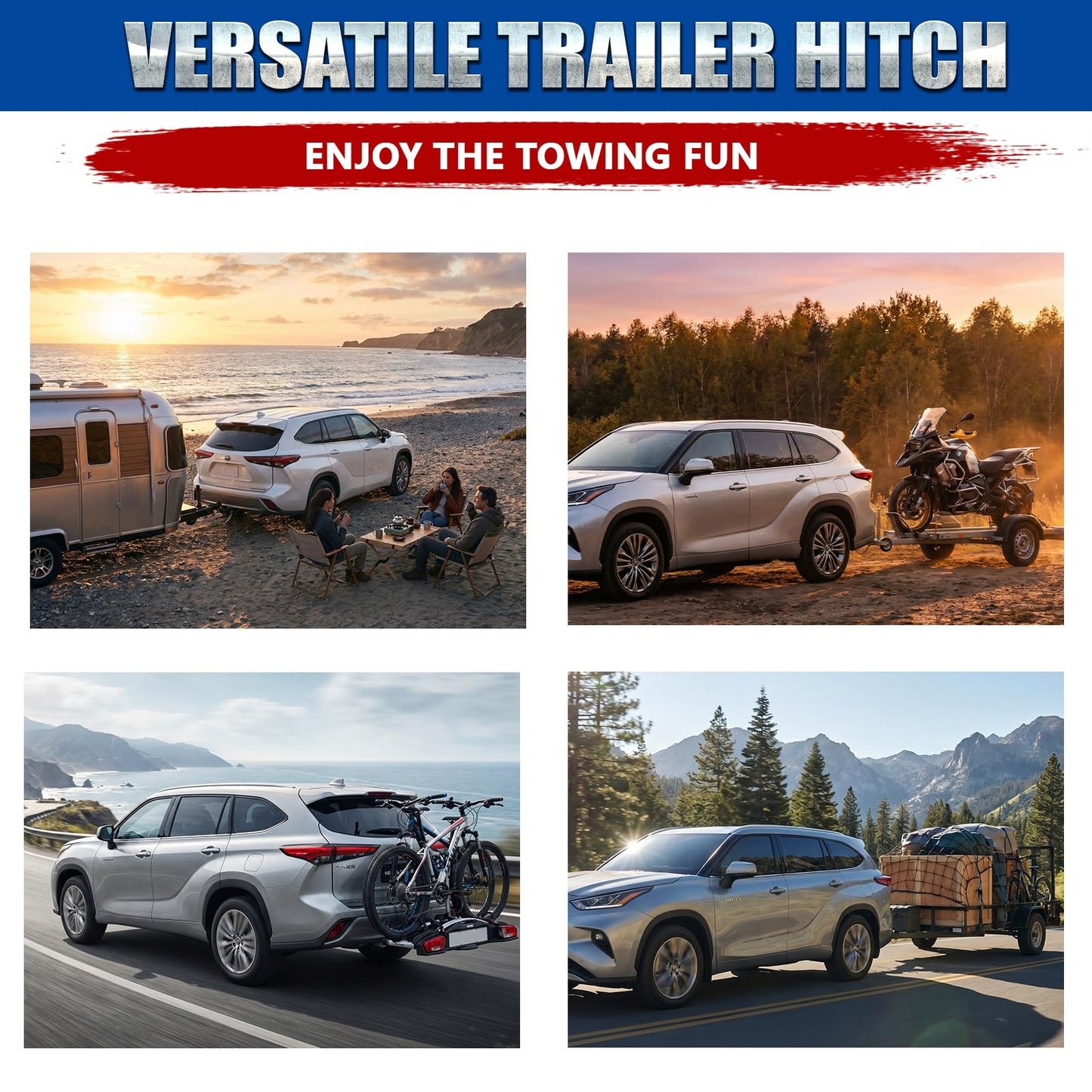 Rear Trailer Hitch for Toyota RAV4 2019-2023, Heavy Duty Class 3 Tow Hitch with 2 Inch Receiver - 6,000 LBS Max GTW, Bolt-On, No Cutting, No Drilling, No Removal (2019-2023 Toyota RAV4)