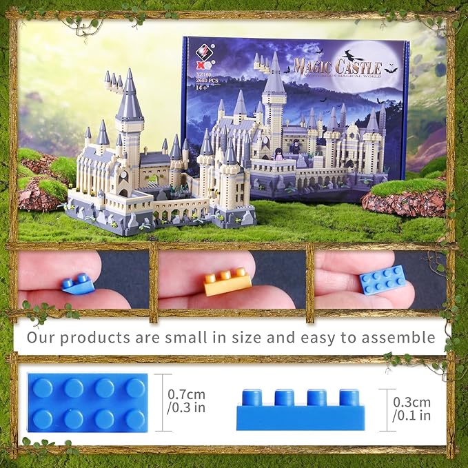 2680PCS Harry Pot Magic Castle Micro mini Building Blocks Toys SetsCreative Ideals Hog Tower Building Sets Best Gift for 14+ Boys Girls or Adults