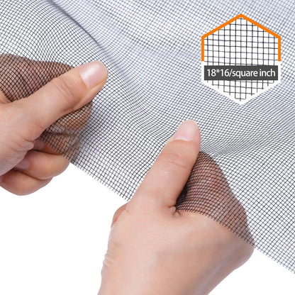 Fiberglass Window Screen Roll 96” x 100’ Easy to Use Black Replacement Window Screens for House Windows or Door