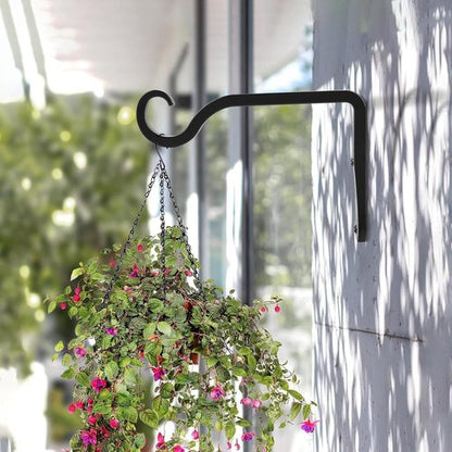 BOLITE Plant Hangers - 6 Inch Indoor/Outdoor Wall Hooks for Planters & Decor | 2 Pack, Black