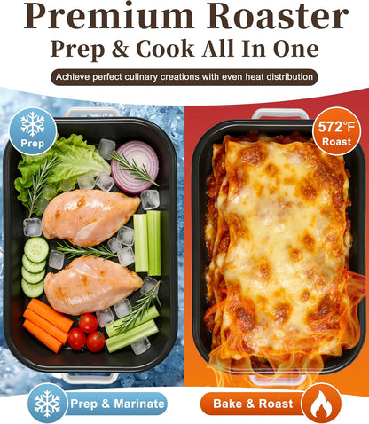 Skiennix Casserole Dishes Set - 6-Pack Oven Lasagna Pans with Handles & Racks | 14 & 17 Inch Non-Stick Bakeware