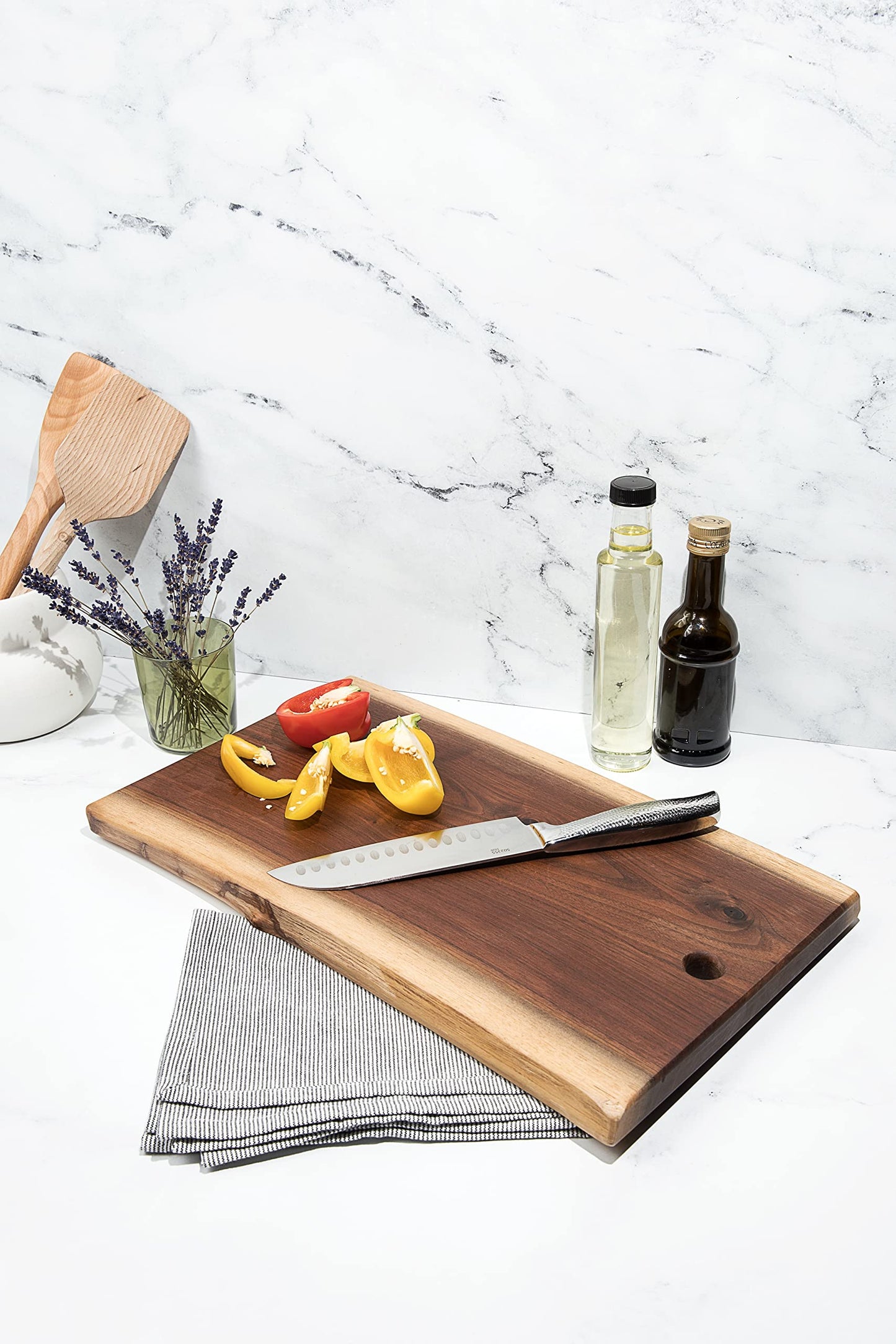 Live Edge Black Walnut Cutting Board – Amish Handmade in USA, One-of-a-Kind Charcuterie & Serving Board, Sustainably Harvested American Hardwood, X-Large 10" x 20" | ArborDown